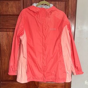 Columbia Women's Coral and Pink Raincoat 3XL